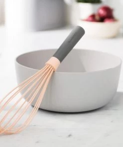 BergHOFF Leo 11" Silicone Whisk, Pink & Gray