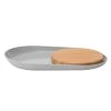 BergHOFF Leo 13.5" Bamboo Oval Plate With Cutting Board, Gray