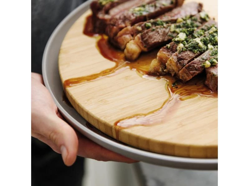 BergHOFF Leo 14.25" Bamboo Cutting Board With Plate, Gray 5 BergHOFF Leo 14.25" Bamboo Cutting Board With Plate, Gray