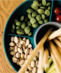 BergHOFF Leo 9.75" Bamboo Apero Set, Blue & White