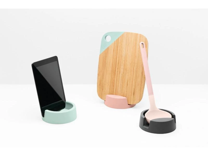 BergHOFF Leo 5" Silicone Spoon Rest, Gray Chef Tools 5 BergHOFF Leo 5" Silicone Spoon Rest, Gray Chef Tools