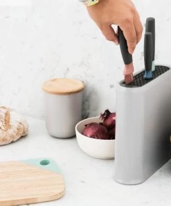 BergHOFF Leo Universal Knife Block, Gray Cutlery