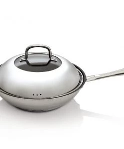 BergHOFF CollectNCook 11" Stainless Steel Non-Stick Covered Wok Cookware