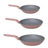 BergHOFF Leo 3Pc Non-Stick Fry Pan Set, Canyon Rose