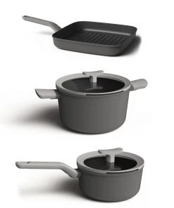 BergHOFF Leo 5Pc Non-Stick Cookware Set, Grey