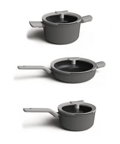 BergHOFF Leo 6Pc Non-Stick Cookware Set, Grey